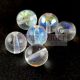 Czech Pressed Round Glass Bead - Crystal AB - 6mm