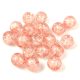 Czech Pressed Round Glass Bead - Cracked Light Peach - 6mm