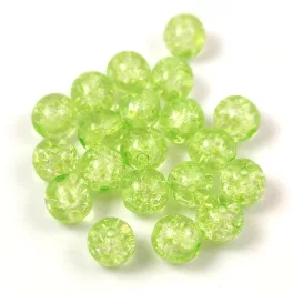 Cseh préselt golyó gyöngy - Cracked Lime - 6mm