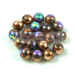 Préselt golyó gyöngy- Crystal Glittery Bronze - 6mm