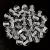 Cseh préselt golyó gyöngy - Crystal - 6mm