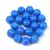Czech Pressed Round Glass Bead - Light Sapphire Green Splash - 6mm