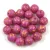 Czech Pressed Round Glass Bead - Mauve Yellow Splash - 6mm