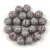Cseh préselt golyó gyöngy - Grey Berry Splash - 6mm