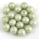 Cseh préselt golyó - Alabaster Light Green Luster - 6mm