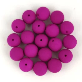   Cseh préselt golyó gyöngy -  Silk Satin Dark Magenta - 6mm