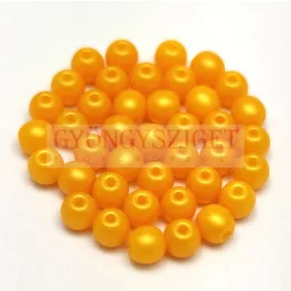 Cseh préselt golyó gyöngy - Silk Satin Sunflower - 6mm