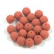 Czech Pressed Round Glass Bead - Silk Satin Terracotta - 6mm