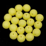 Cseh préselt  golyó gyöngy - White Opal Matt Yellow - 6mm