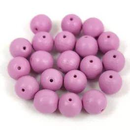   Cseh préselt  golyó gyöngy - White Opal Matt Light Mauve - 6mm
