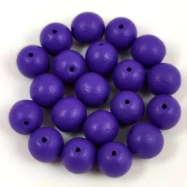   Cseh préselt  golyó gyöngy - White Opal Matt Dark Purple - 6mm