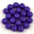 Cseh préselt  golyó gyöngy - White Opal Matt Dark Purple - 6mm