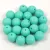Cseh préselt  golyó gyöngy - White Opal Matt Turquoise - 6mm