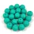 Cseh préselt  golyó gyöngy - White Opal Matt Dark Turquoise - 6mm