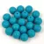 Cseh préselt  golyó gyöngy - White Opal Matt Dark Teal - 6mm