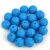 Cseh préselt  golyó gyöngy - White Opal Matt Capri Blue - 6mm