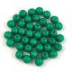 Czech Pressed Round Glass Bead -  Alabaster Vivid Green - 6mm