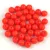 Czech Pressed Round Glass Bead -  Alabaster Vivid Orange - 6mm