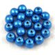 Czech Pressed Round Glass Bead - Saturated Metallic Nebulas Blue - 6mm
