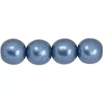 Cseh préselt golyó gyöngy - Saturated Metallic Bluestone - 6mm
