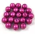 Cseh préselt golyó gyöngy - Sueded Gold Fuchsia Red - 6mm