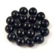 Czech Pressed Round Glass Bead  - Jet - 6mm