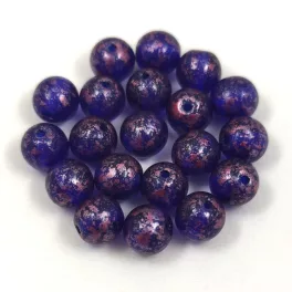 Cseh préselt golyó - Sapphire Copper Patina - 6mm