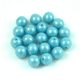 Czech Pressed Round Glass Bead - Blue Turquoise - 6mm