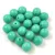 Czech Pressed Round Glass Bead - Green Turquoise - 6mm