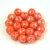 Czech Pressed Glass Round Beads - Opaque Coral Silver Patina - 6mm