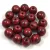 Cseh préselt golyó gyöngy - Dark Red Travertine - 6mm