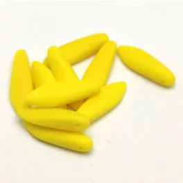 Dagger - Czech Glass Bead - Yellow Matt - 5x16mm