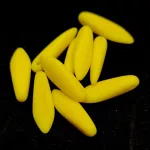 Dagger - Czech Glass Bead - Yellow Matt - 5x16mm