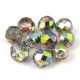 Czech Firepolished Round Glass Bead - Crystal Vitrail - 8mm