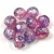 Cseh csiszolt golyó gyöngy - Crystal Cherry Purple Blend Silver Splash - 8mm