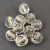 Czech Firepolished Round Glass Bead - Gold Lined Crystal - 8mm