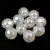 Czech Firepolished Round Glass Bead - Crystal White Pearl - 8mm