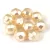 Czech Firepolished Round Glass Bead - Crystal Vanilla Pearl - 8mm