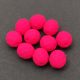 Czech Firepolished Round Glass Bead - Matt Neon Magenta - 8mm