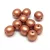 Czech Pressed Round Glass Bead - Matt Metallic Copper - 8mm