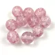Czech Pressed Round Glass Bead - Cracked Light Amethyst - 8mm