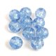 Czech Pressed Round Glass Bead - Cracked Light Sapphire - 8mm