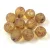 Czech Pressed Round Glass Bead - Faceted - Crystal Matt Travertine - 8mm
