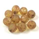Czech Pressed Round Glass Bead - Faceted - Crystal Matt Travertine - 8mm