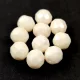 Czech Pressed Round Glass Bead - Faceted -  Ivory - 8mm