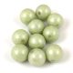 Czech Pressed Round Glass Bead - Alabaster Green Luster - 8mm