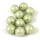 Czech Pressed Round Glass Bead - Alabaster Green Luster - 8mm