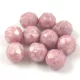 Czech Pressed Round Glass Bead - Faceted - Alabaster Rose Luster - 8mm