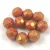 Czech Pressed Round Glass Bead - Faceted - Alabaster Rose Bronze Luster - 8mm