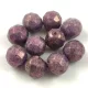 Czech Pressed Round Glass Bead - Faceted - Alabaster Lila Vega Luster - 8mm